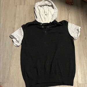 Heritage 1981 Black and White Hooded Sweatshirt